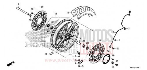 ROUE AVANT GL1800K de 2019